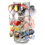 Load image into Gallery viewer, Rotating White Wood Sunglasses Rack - 20-Pair - Medusa Collection
