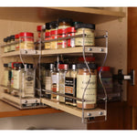 Load image into Gallery viewer, Single Wide 2 Layer 12.75&quot; Deep Sliding Spice Rack
