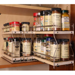 Load image into Gallery viewer, Double Wide 2 Layer 14.75&quot; Deep Sliding Spice Rack

