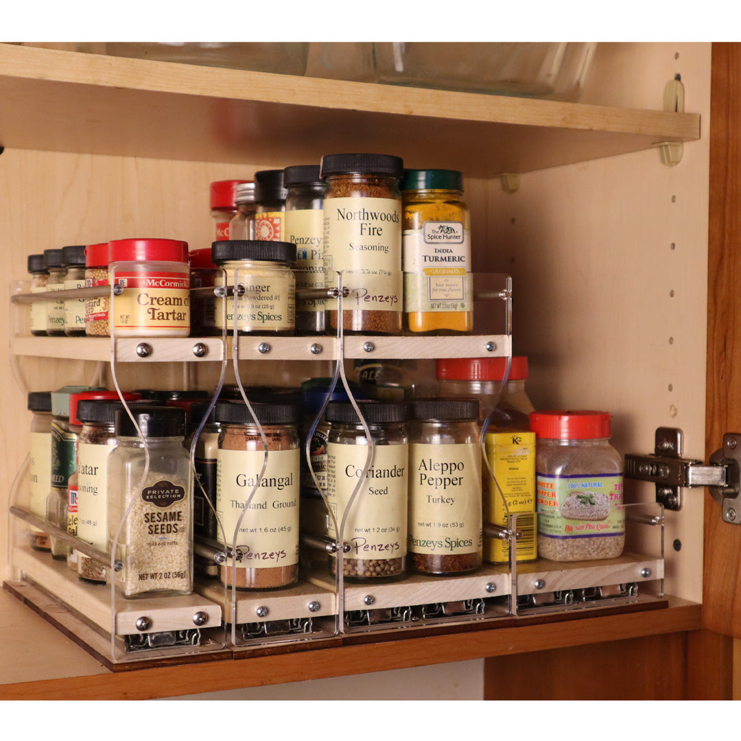 Deep Spice Racks Double Wide 2 Layer 10.75