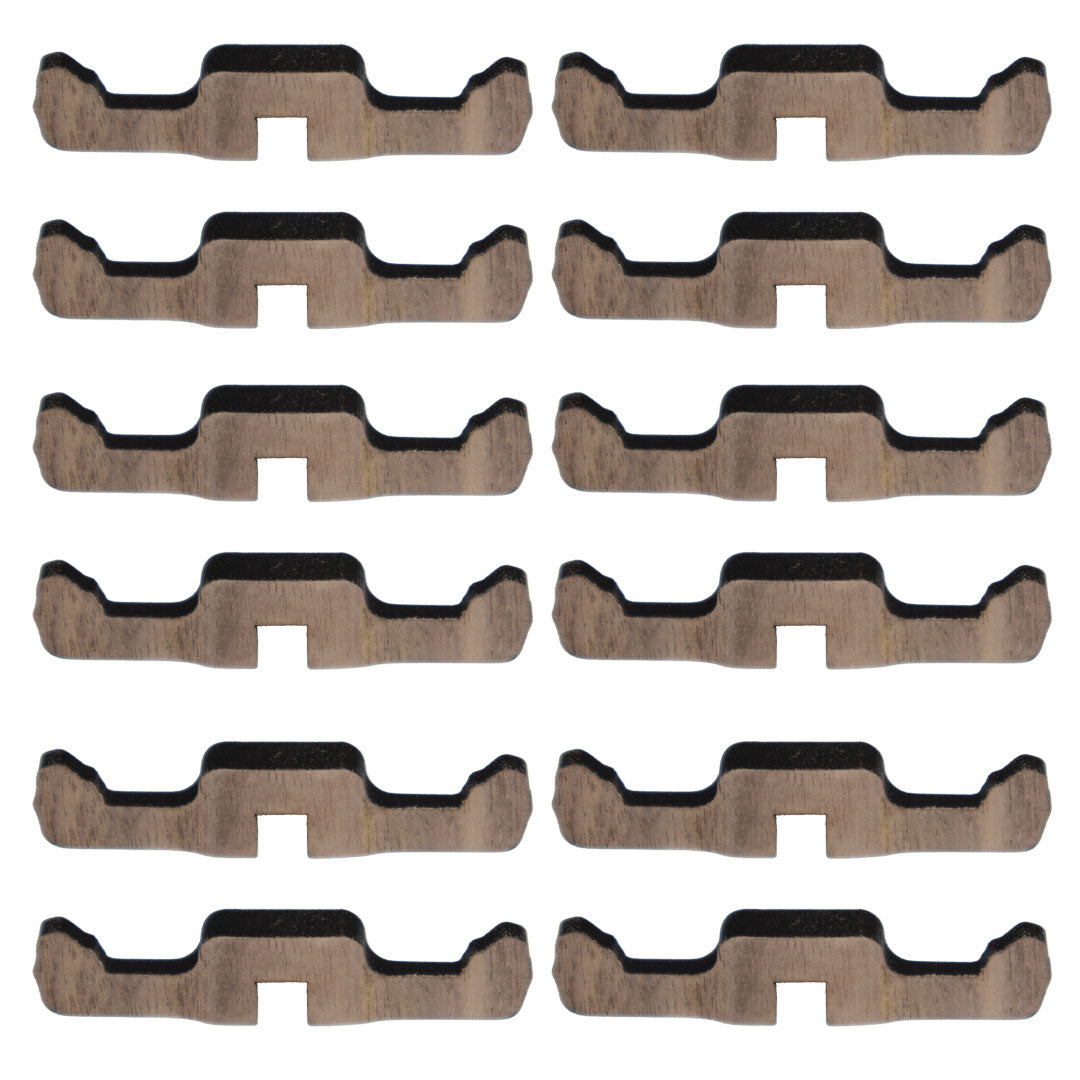 Solid walnut moveable clips