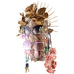 Load image into Gallery viewer, Walnut Medusa Sunglass Rack usage occasion with eyewear tiara and keys
