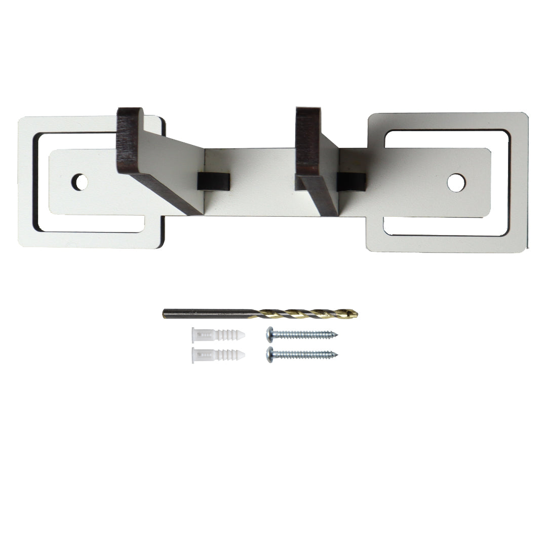 Wall mounting bracket, wall anchors, screws and drywall drill bit